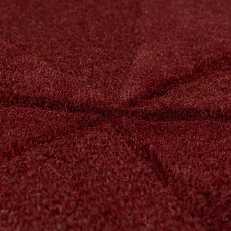 Tapis rond en laine moderne rouge Shard détail matiere Tapis rond en laine moderne rouge Shard détail matiere