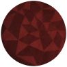 Tapis rond en laine moderne rouge Shard
