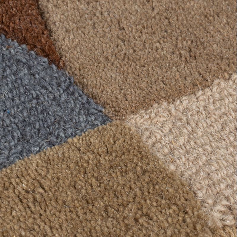 tapis de salon en laine multicolore Abstract Mia détail matiere