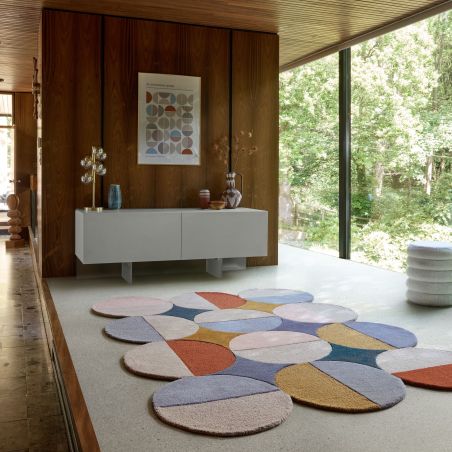 tapis de salon en laine multicolore Abstract Mia ambiance tapis de salon en laine multicolore Abstract Mia ambiance