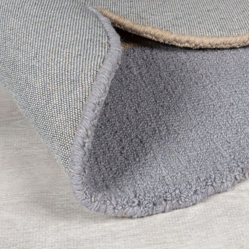 tapis de salon en laine beige multicolore Abstract Mia detail revetement