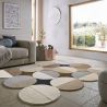 tapis de salon en laine beige multicolore Abstract Mia ambiance