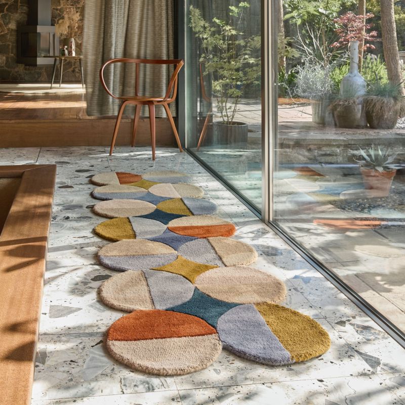 tapis de couloir en laine multicolore Abstract Mia ambiance