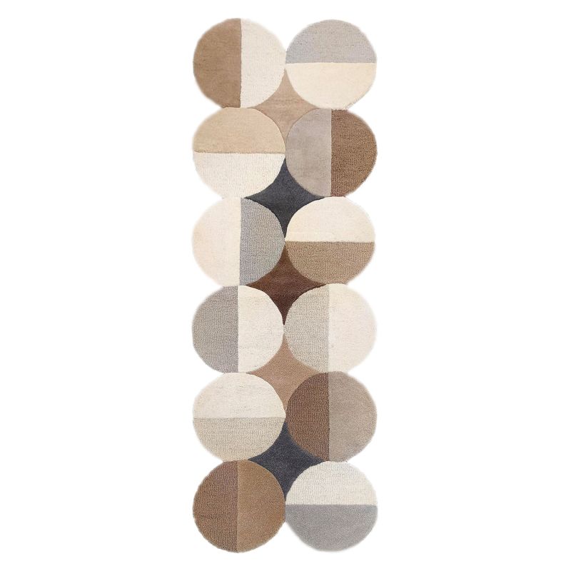 tapis de couloir en laine beige multicolore Abstract Mia