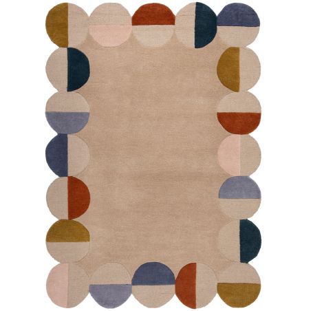 tapis de salon en laine multicolore Abstract Mia Frame tapis de salon en laine multicolore Abstract Mia Frame