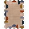 tapis de salon en laine multicolore Abstract Mia Frame