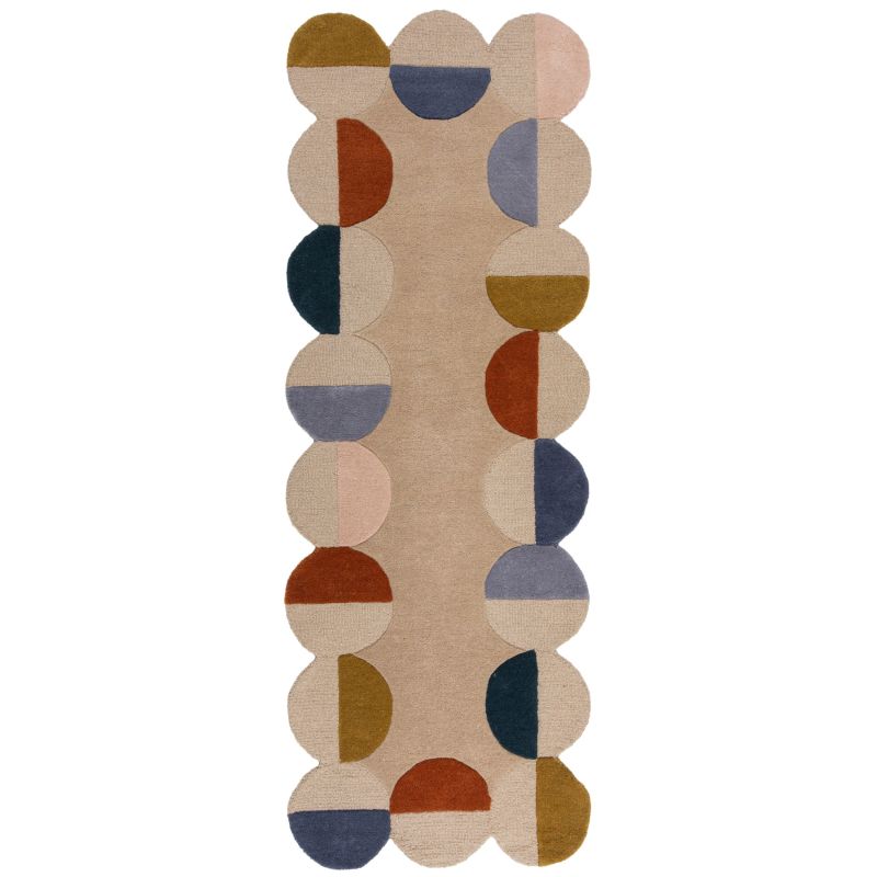 copy oftapis de couloir en laine multicolore Abstract Mia Frame