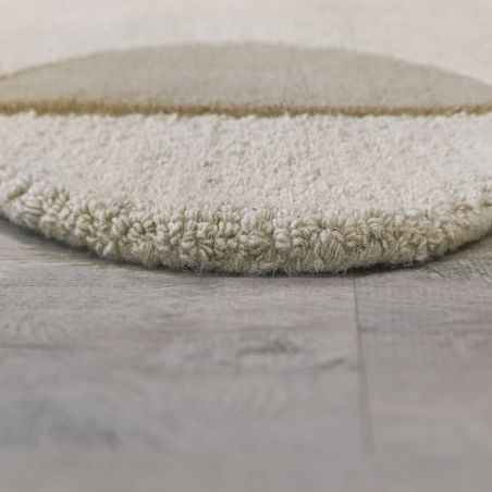 tapis de couloir en laine beige multicolore Abstract Mia Frame détail bordure tapis de couloir en laine beige multicolore Abstract Mia Frame détail bordure