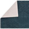 Tapis moderne motifs triangles en relief laine bleu canard Halifax