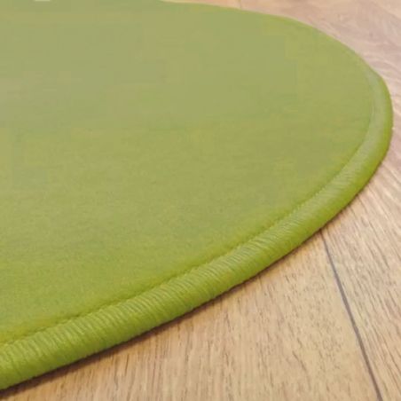 Tapis sur Mesure Rond Vert Anis gamme Modena surjet Tapis sur Mesure Rond Vert Anis gamme Modena surjet