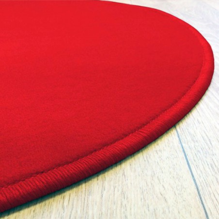Tapis sur mesure rond Rouge par Vorwerk gamme Modena surjet Tapis sur mesure rond Rouge par Vorwerk gamme Modena surjet