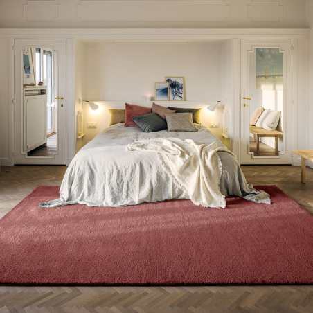 Tapis sur-mesure écoresponsable Rhode framboise Tapis sur-mesure écoresponsable Rhode framboise