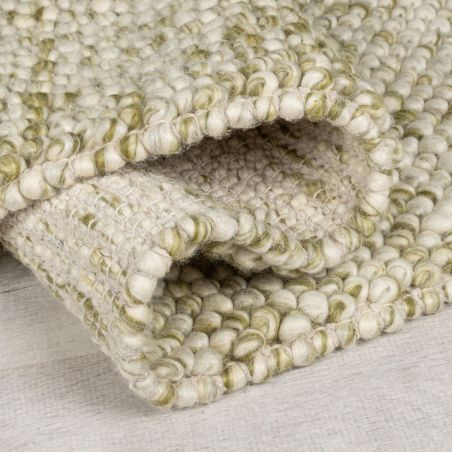 Tapis en laine effet bulles Vert chiné Minerals dos Tapis en laine effet bulles Vert chiné Minerals dos
