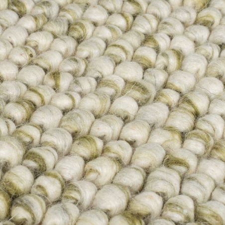 Tapis en laine effet bulles Vert chiné Minerals detail Tapis en laine effet bulles Vert chiné Minerals detail