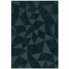 Tapis en laine moderne vert bleu canard Shard