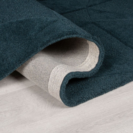 Tapis rond en laine moderne gris Shard détail revetement Tapis rond en laine moderne gris Shard détail revetement