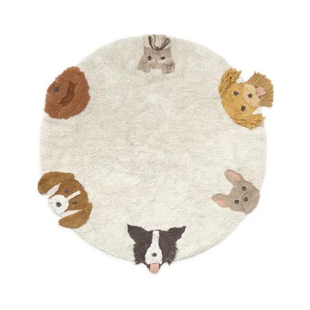 Tapis Enfant Rond lavable en machine Chiens Tapis Enfant Rond lavable en machine Chiens