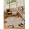 Tapis Enfant Rond lavable en machine Chiens