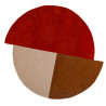 Tapis de salon en laine orange Abstract Mia Segment