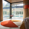 Tapis de salon en laine orange Abstract Mia Segment
