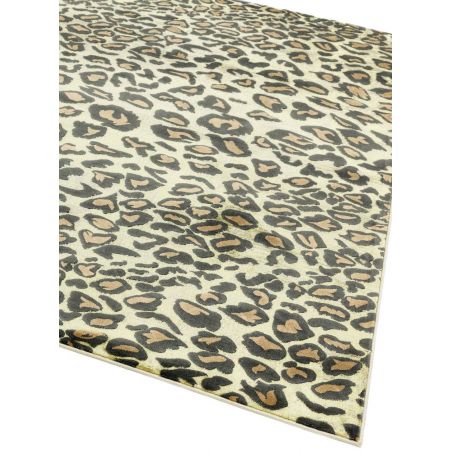 Tapis contemporain en polyester Léopard