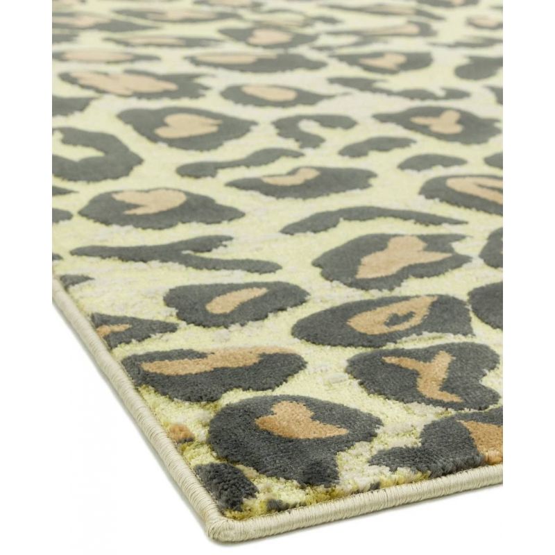 Tapis contemporain en polyester Léopard