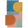 Tapis en laine forme originale bright multi Lozenge