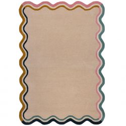 Tapis en laine forme originale Scallop