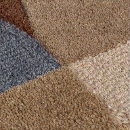 tapis de couloir en laine multicolore Abstract Mia détail matiere