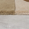 Tapis de salon pure laine multicolore Olbix bordure