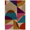 Tapis de salon pure laine multicolore Olbix