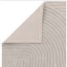 Tapis moderne motifs triangles en relief en laine gris Halifax dos