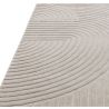 Tapis moderne motifs triangles en relief en laine gris Halifax design