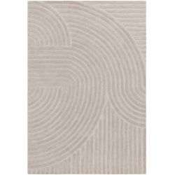 Tapis modernemotifs triangles en relief en laine gris Halifax