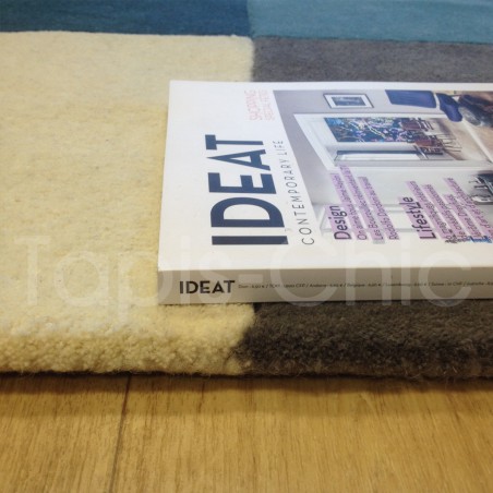 Tapis de bureau Tetris Aqua 100% laine