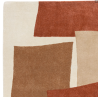 Tapis contemporain tufté main en polypropylène recyclé terracotta  Rawson zoom