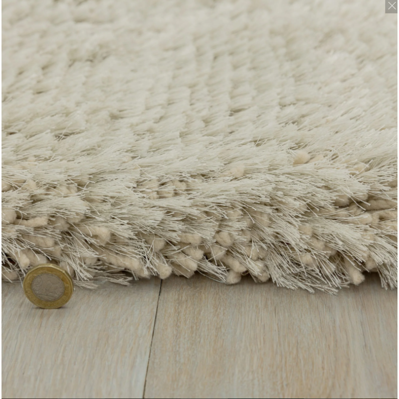 Tapis de chambre shaggy haute qualité forte épaisseur Monceau Beige