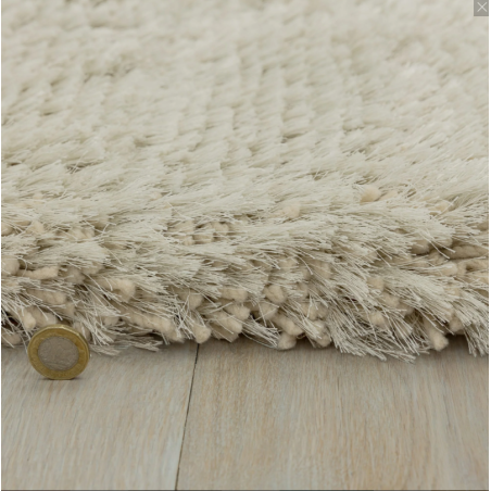Tapis de chambre shaggy haute qualité forte épaisseur Monceau Beige
