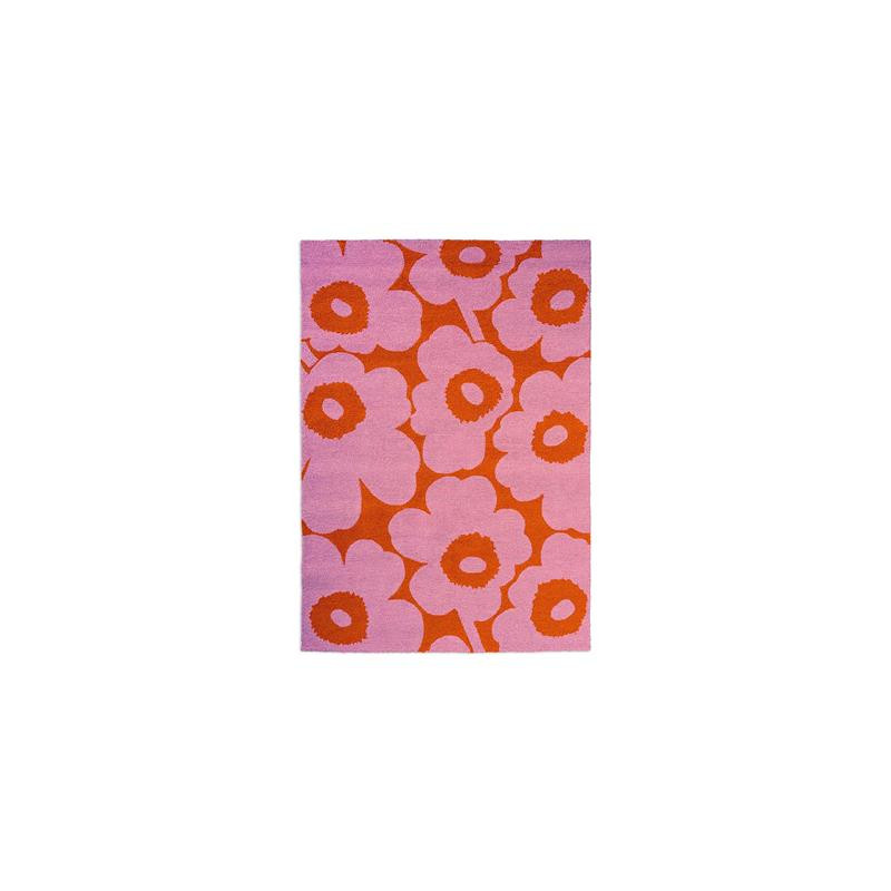 Tapis indoor/ outdoor en polypropylène Unikko rose