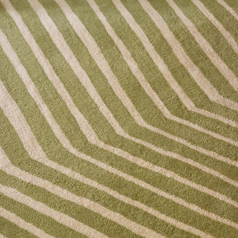 Tapisde salon en laine motif géométrique vert Kalasääski Marimekko zoom