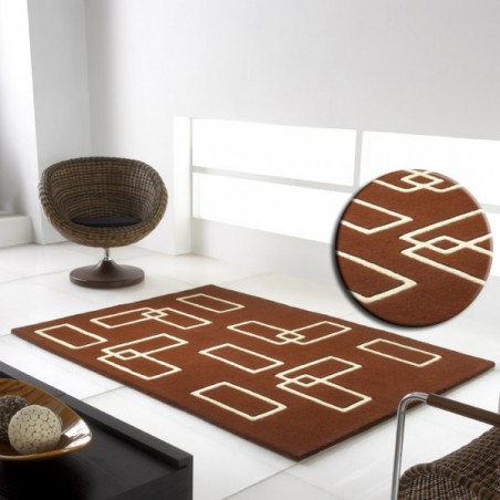 Tapis Intersection Marron par Carving Tapis Intersection Marron par Carving