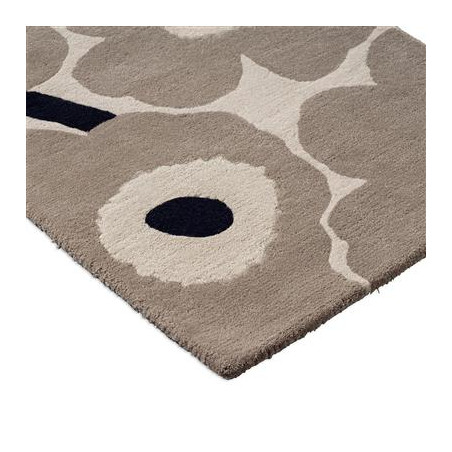Tapis de couloir en laine grège Unikko par Marimekko MOTIF