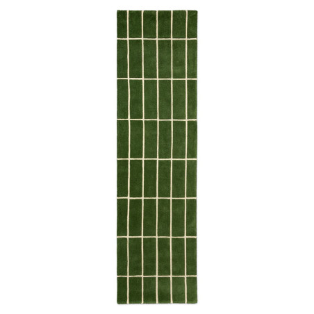 Tapis de couloir haut de gamme en laine vert Tiiliskivi par Marimekko