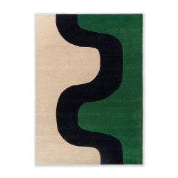 Tapis haut de gamme en laine vert Seireeni par Marimekko