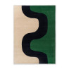 Tapis haut de gamme en laine vert Seireeni par Marimekko