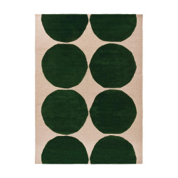 Tapis haut de gamme en laine vert Isot Kivet par Marimekko