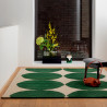 Tapis haut de gamme en laine vert Isot Kivet par Marimekko ambiance
