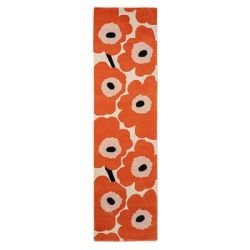 Tapis de couloir en laine orange Unikko par Marimekko