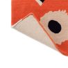 Tapis de couloir en laine orange Unikko par Marimekko dos