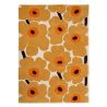 Tapis haut de gamme en laine miel Unikko par Marimekko